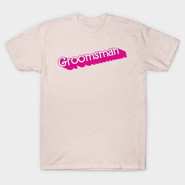 Groomsman Barbie logo T-Shirt by byb